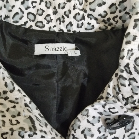 Snazzie black and white leopard print blazer jacket Size Large - Picture 3 of 8